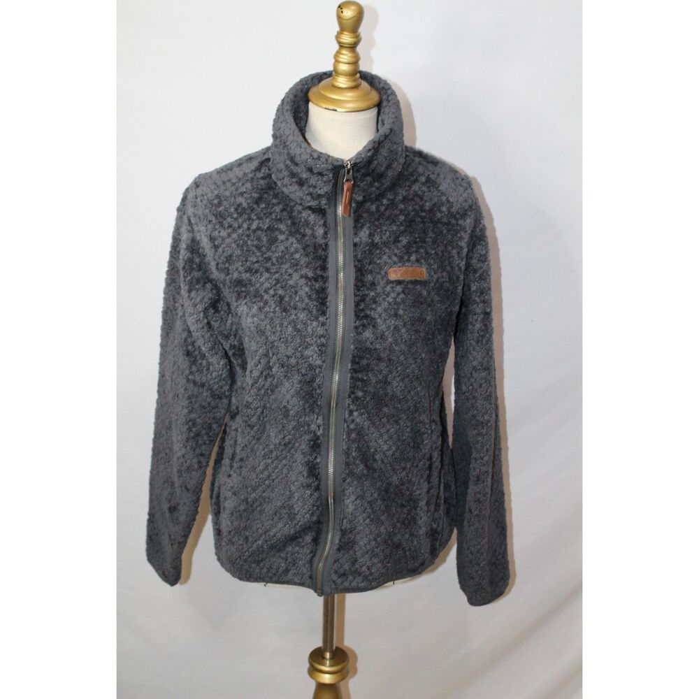 Columbia Fireside II Sherpa Full Zip Fleece in Shark Gray L - Picture 2 of 6